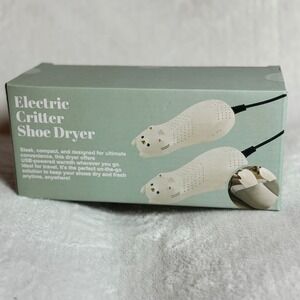 Critter Compact Shoe USB Dryer White Kitty Cats by Orbit Innovations New in Box